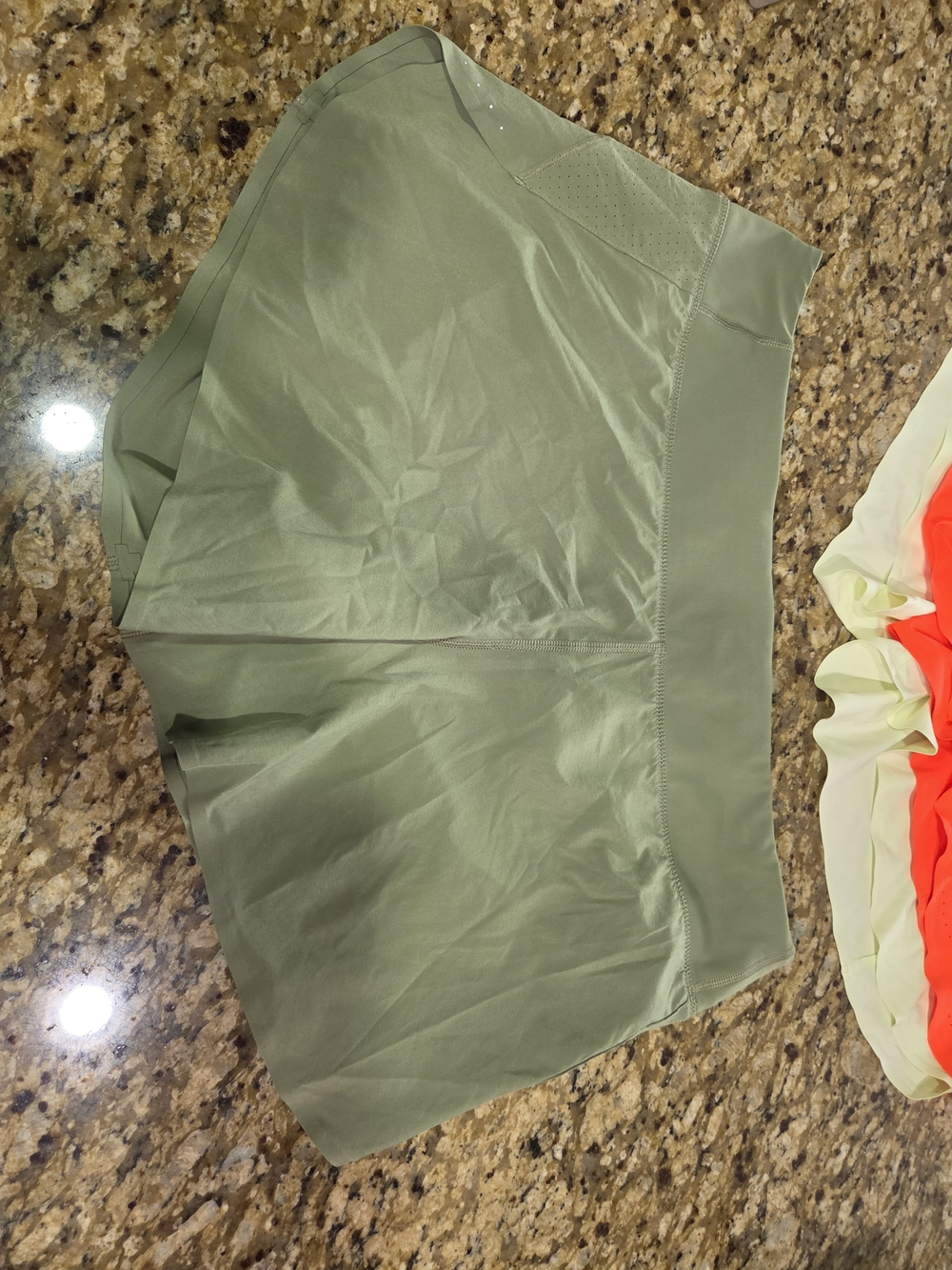 Athleta Olive Green Run With It 4.5" Athletic Shorts